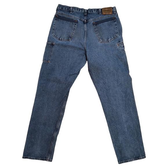 Gander Mountain Jeans Men's 36 x 33 Straight Leg Suspender button Denim - Picture 3 of 15